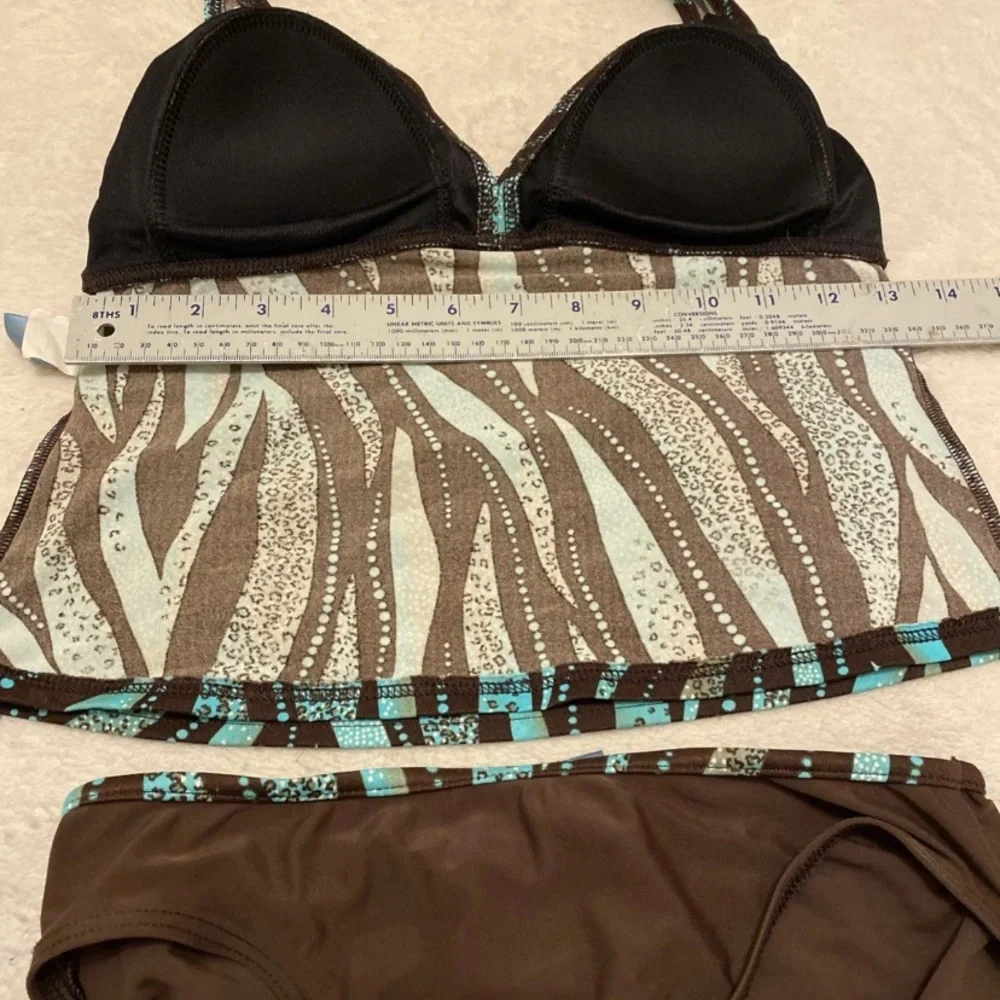 St. John's Bay Aqua and Chocolate Bikini